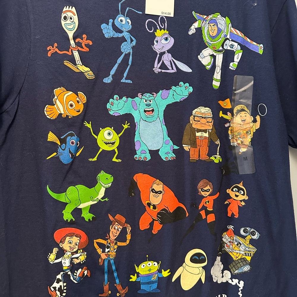 Disney Pixar Character T-Shirt - Navy